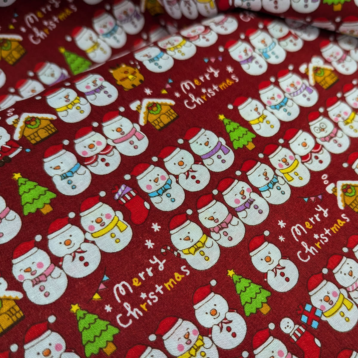 クリスマスプリント シーチング 日本製 110cｍ×12m乱（10M保証） 綿100% 1反 半折 ポーチ クリスマス小物 オーナメント