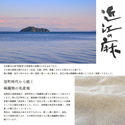 近江の麻 リネンケット ハーフ 116×150cm / 枕カバー 45×90cm 2色 リネン100% 麻織物の美しさ 快眠 冷房対策